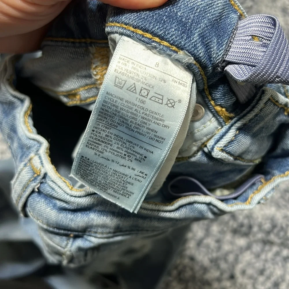 Boys Old Navy Karate Indigo Vintage Work Jeans Size 8